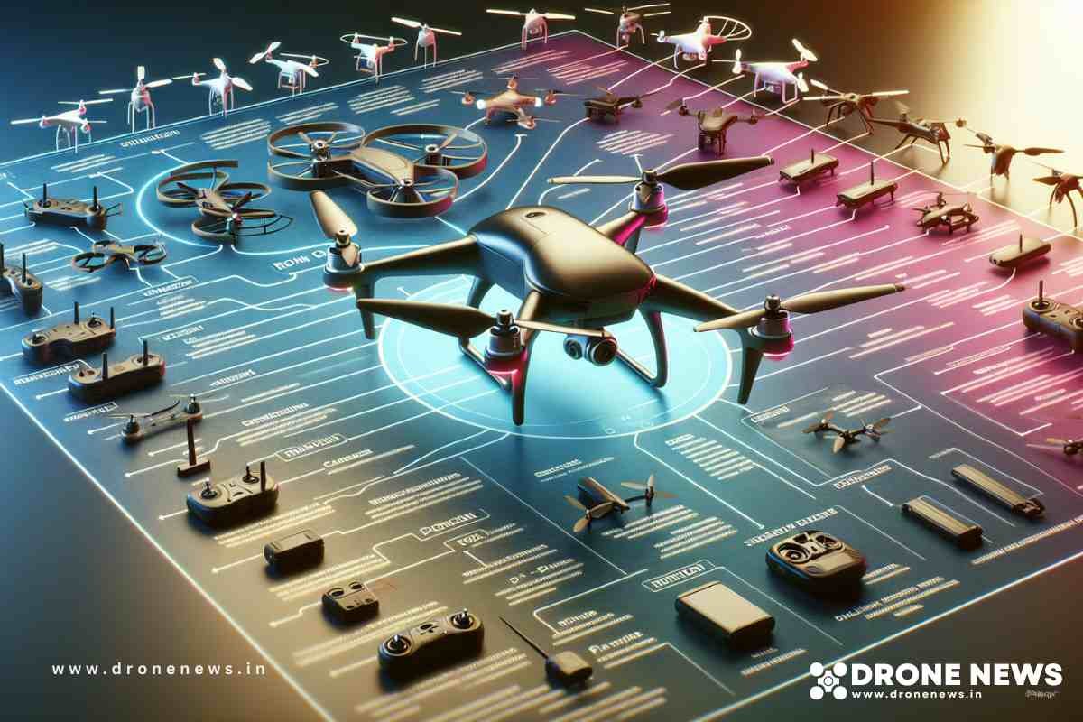 A picture of Drone with its different parts